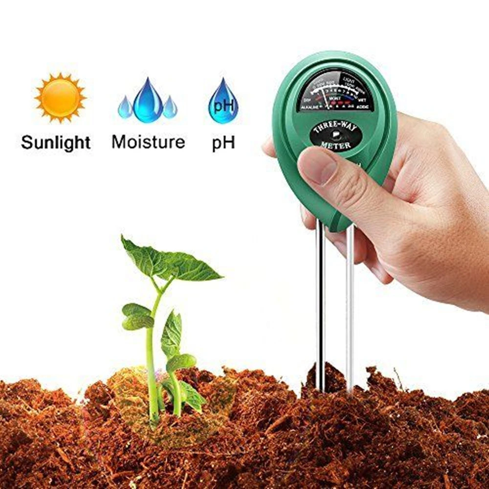 EL MEDIDOR DE SULO 3 EN 1 PH, HUMEDAD Y LUZ SOLAR