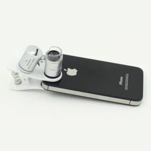LUPA 60x Clip MICROSCOPIO Led/uv PARA SMARTPHONES UNIVERSAL